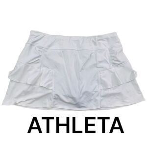 Athleta Women's Wherever Ruffled Layered Active Golf Tennis Skirt Skort XXL